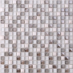 hk61 vetro mosaico bianco grigio la cina si gradiente piastrelle di soggiorno