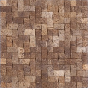 yk03 naturale square di cocco mosaico tessere di legno in mosaico tessere
