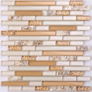 dubai oro strip crystal parete di vetro mosaico piastrelle per la cucina