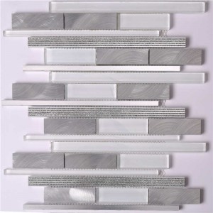 Tessere per mosaico in vetro Super White Glass e Alu