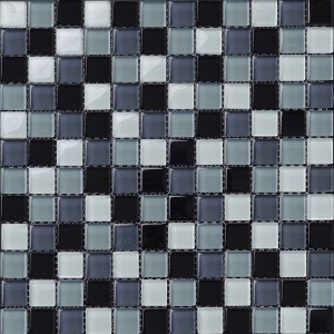 Mattonelle di vetro nere di colore misto del mosaico di vetro a buon mercato basso di prezzi