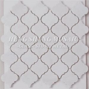 HSC43 bianco naturale di marmo di Carrara pietra esagonale piastrelle a mosaico a forma di lanterna per cucina backsplash bagno parete del pavimento